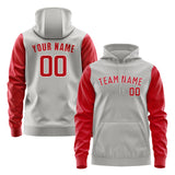 Custom Gray Red Hoodie