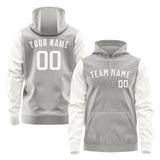 Custom Gray White Hoodie