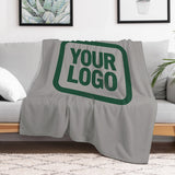 Custom Gray Moss Green Blanket
