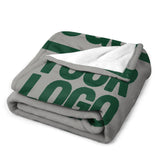 Custom Gray Moss Green Blanket