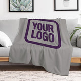 Custom Gray Purple Blanket