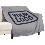Custom Gray Steel Blue Blanket