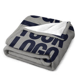 Custom Gray Steel Blue Blanket
