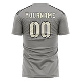 Custom Gray Cream Soccer Jersey