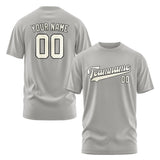 Custom Gray Cream T-Shirt
