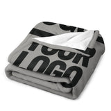 Custom Gray Black Blanket