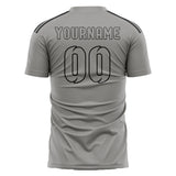 Custom Gray Gray Soccer Jersey