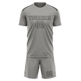 Custom Gray Gray Soccer Set