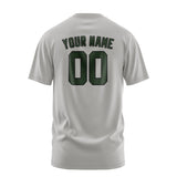 Custom Gray Dark Green T-Shirt
