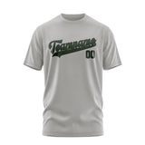 Custom Gray Dark Green T-Shirt