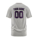 Custom Gray Purple T-Shirt