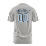 Custom Gray Light Blue T-Shirt