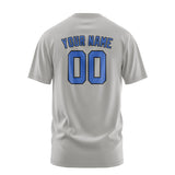 Custom Gray Sky Blue T-Shirt