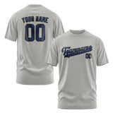 Custom Gray Blue T-Shirt