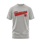 Custom Gray Orange Red T-Shirt