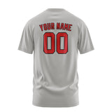 Custom Gray Red T-Shirt
