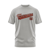 Custom Gray Coral Red T-Shirt
