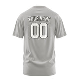 Custom Gray White T-Shirt