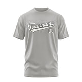 Custom Gray White T-Shirt