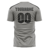 Custom Gray Dark Grey Soccer Jersey