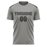 Custom Gray Dark Grey Soccer Jersey