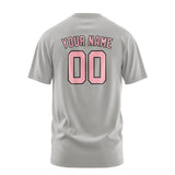 Custom Gray Light Pink T-Shirt