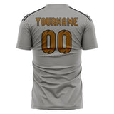 Custom Gray Khaki Soccer Jersey