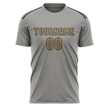 Custom Gray Light Khaki Soccer Jersey