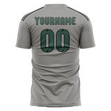 Custom Gray Blue Green Soccer Jersey