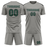 Custom Gray Blue Green Soccer Set