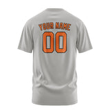 Custom Gray Orange T-Shirt