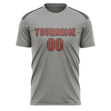 Custom Gray Copper Rose Soccer Jersey