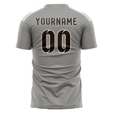 Custom Gray Brown Soccer Jersey