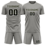 Custom Gray Olive Soccer Set
