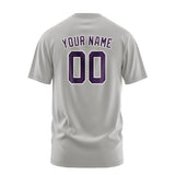 Custom Gray Purple T-Shirt