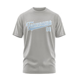 Custom Gray Light Blue T-Shirt
