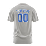 Custom Gray Sky Blue T-Shirt