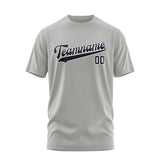 Custom Gray Navy T-Shirt