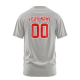 Custom Gray Orange Red T-Shirt
