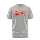 Custom Gray Orange Red T-Shirt