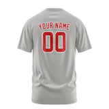 Custom Gray Red T-Shirt