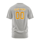 Custom Gray Yellow T-Shirt