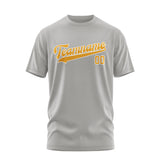 Custom Gray Yellow T-Shirt