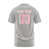 Custom Gray Light Pink T-Shirt