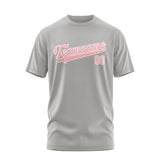 Custom Gray Light Pink T-Shirt