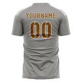 Custom Gray Khaki Soccer Jersey