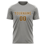 Custom Gray Khaki Soccer Jersey