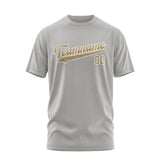 Custom Gray Light Khaki T-Shirt