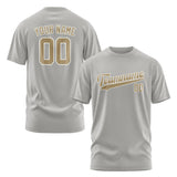 Custom Gray Light Khaki T-Shirt