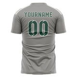 Custom Gray Blue Green Soccer Jersey
